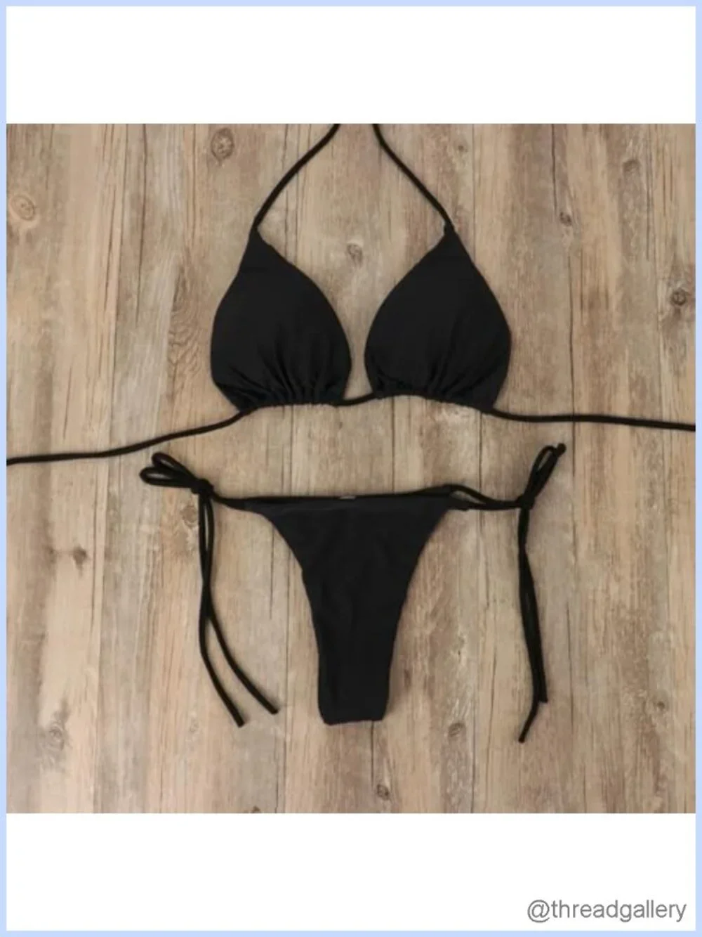 Women's Halter Triangle String Bikini Set Adjustable Two Piece Swimwear